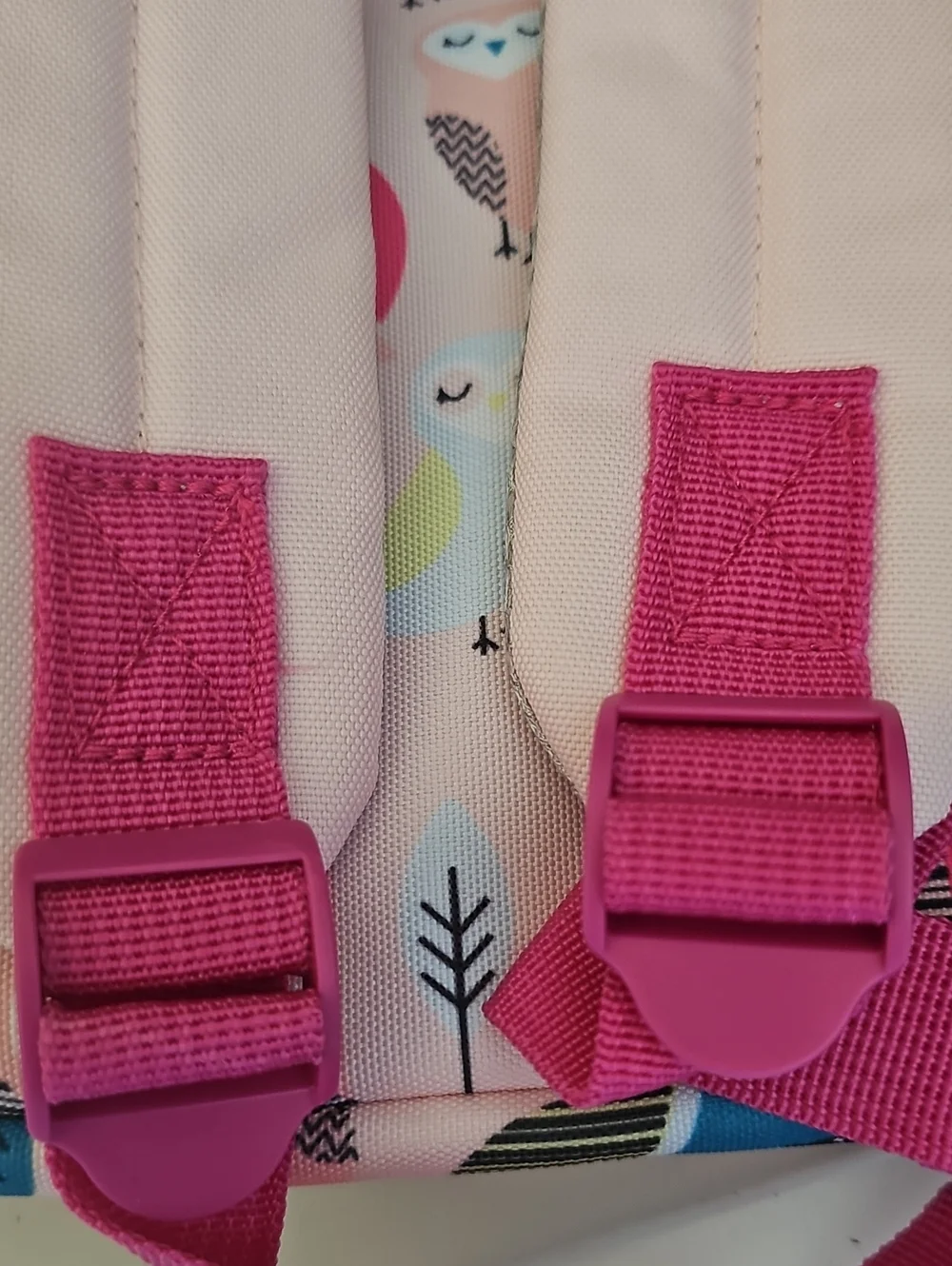 NWT Staples Kids Pink Owl Backpack Padded Tech Sleeve 16x12 School Bag